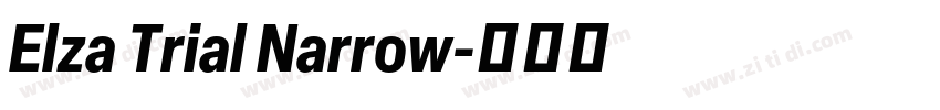 Elza Trial Narrow字体转换